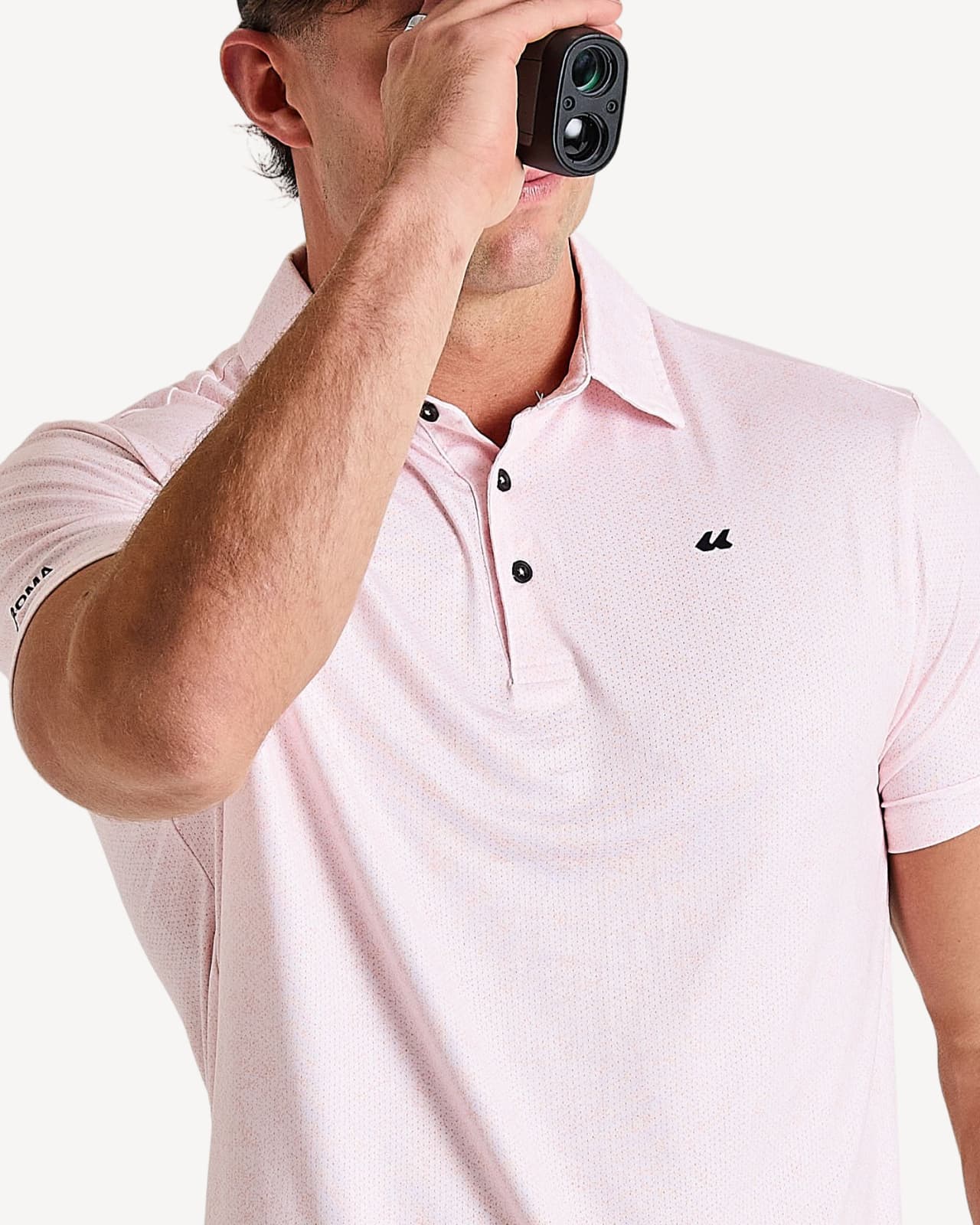PEACH FLECK POLO