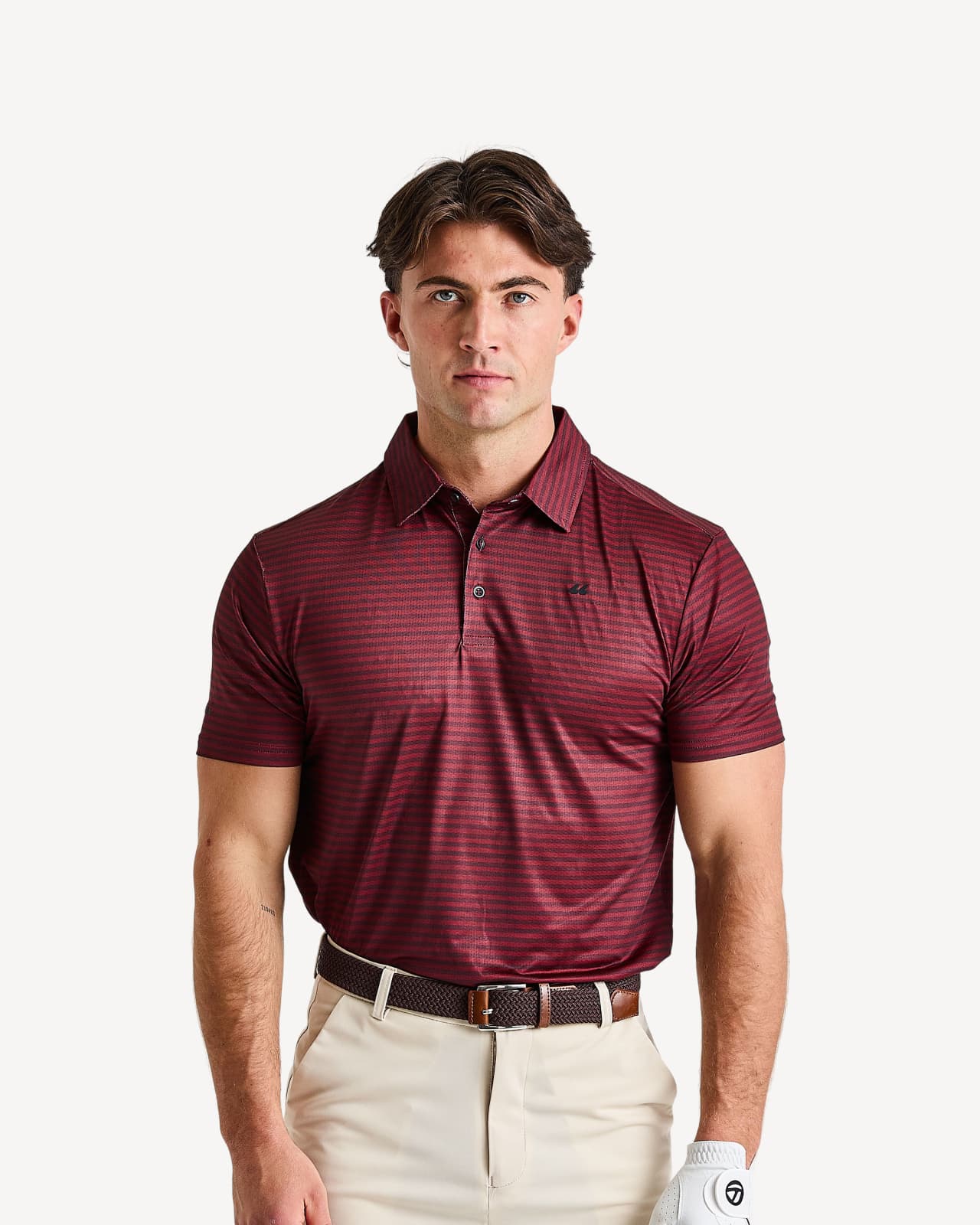 Oxblood Stripe Polo