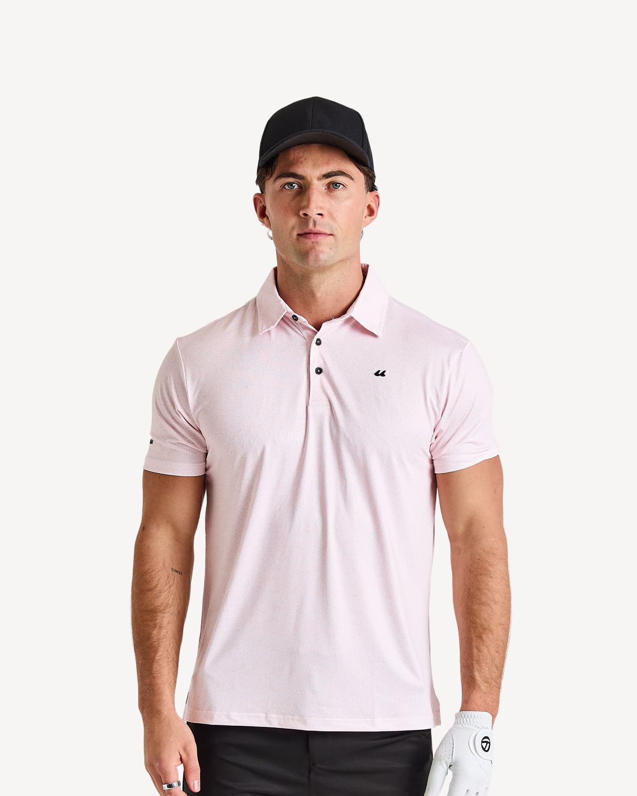 PEACH FLECK POLO