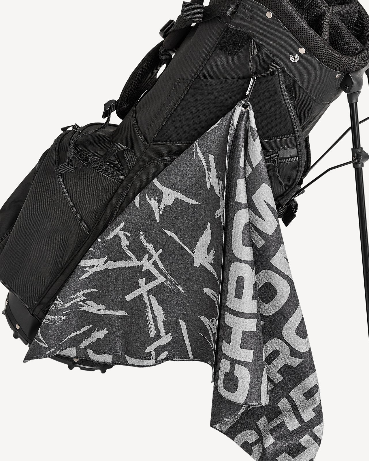 BLACK FLOW - Large Golf Towel