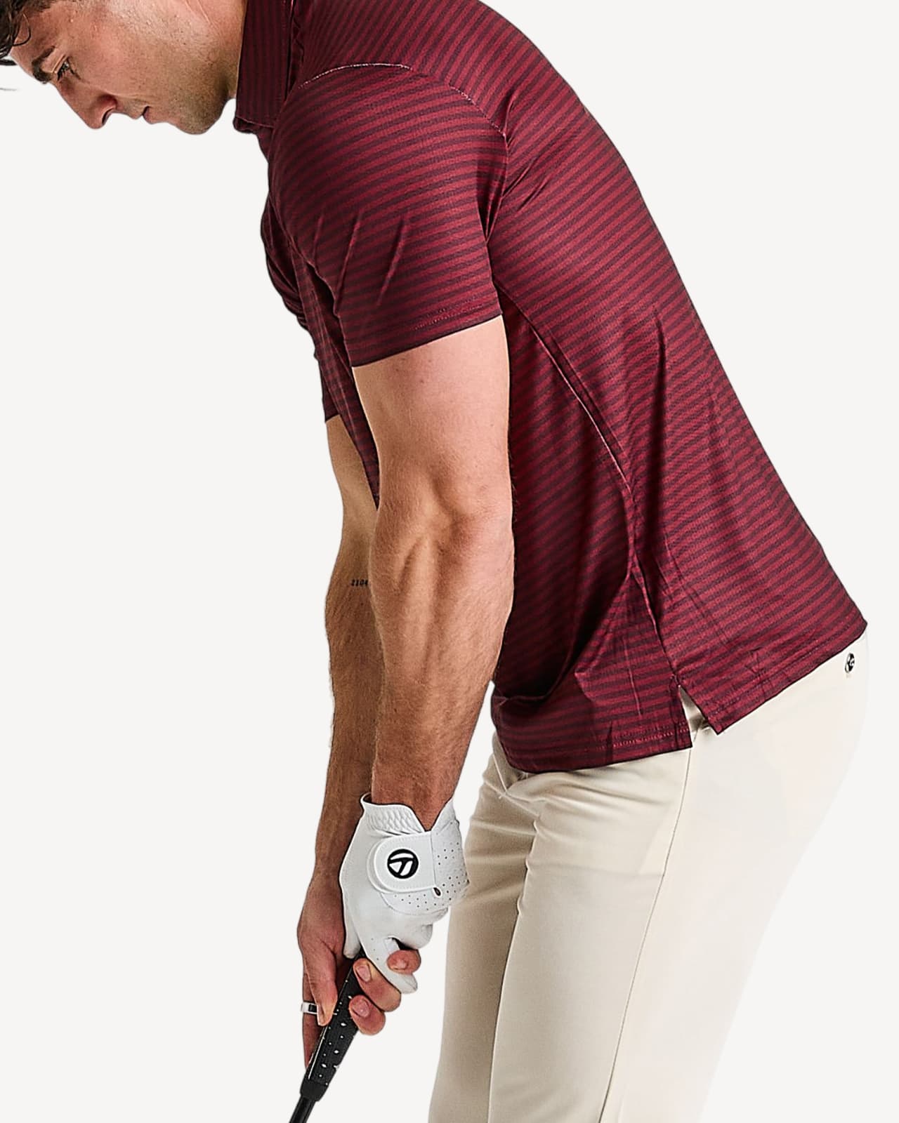 OXBLOOD STRIPE POLO