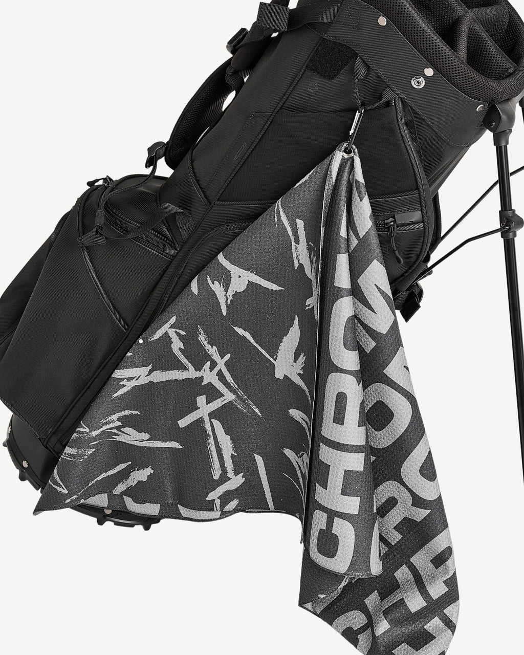 BLACK FLOW - Large Golf Towel