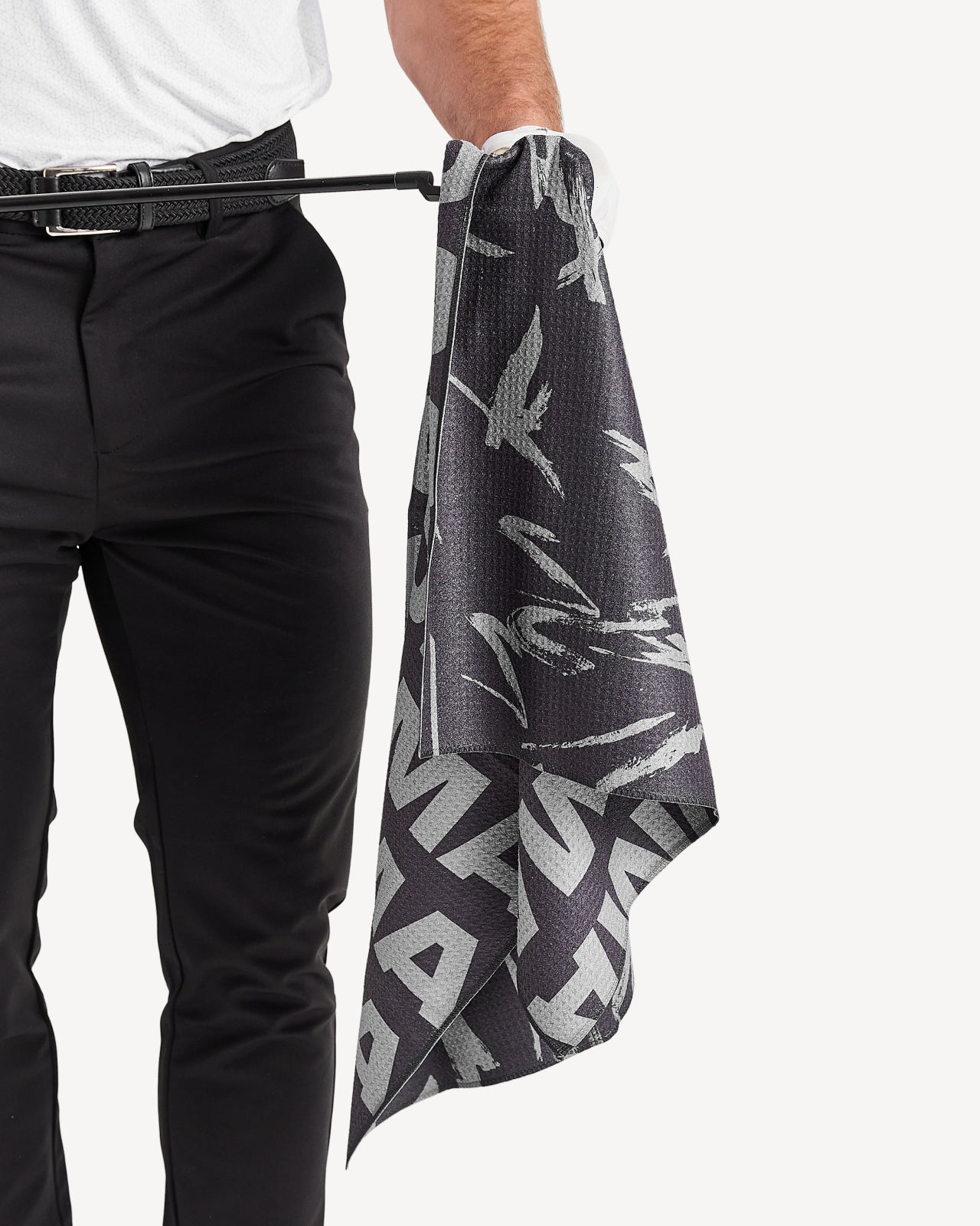 BLACK FLOW - Large Golf Towel